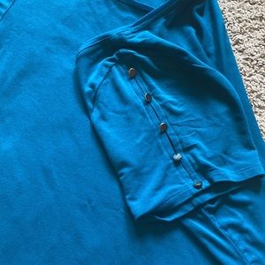 White House Black Market Blouse Dressy Shirt Short Sleeve Size Medium